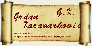 Grdan Karamarković vizit kartica